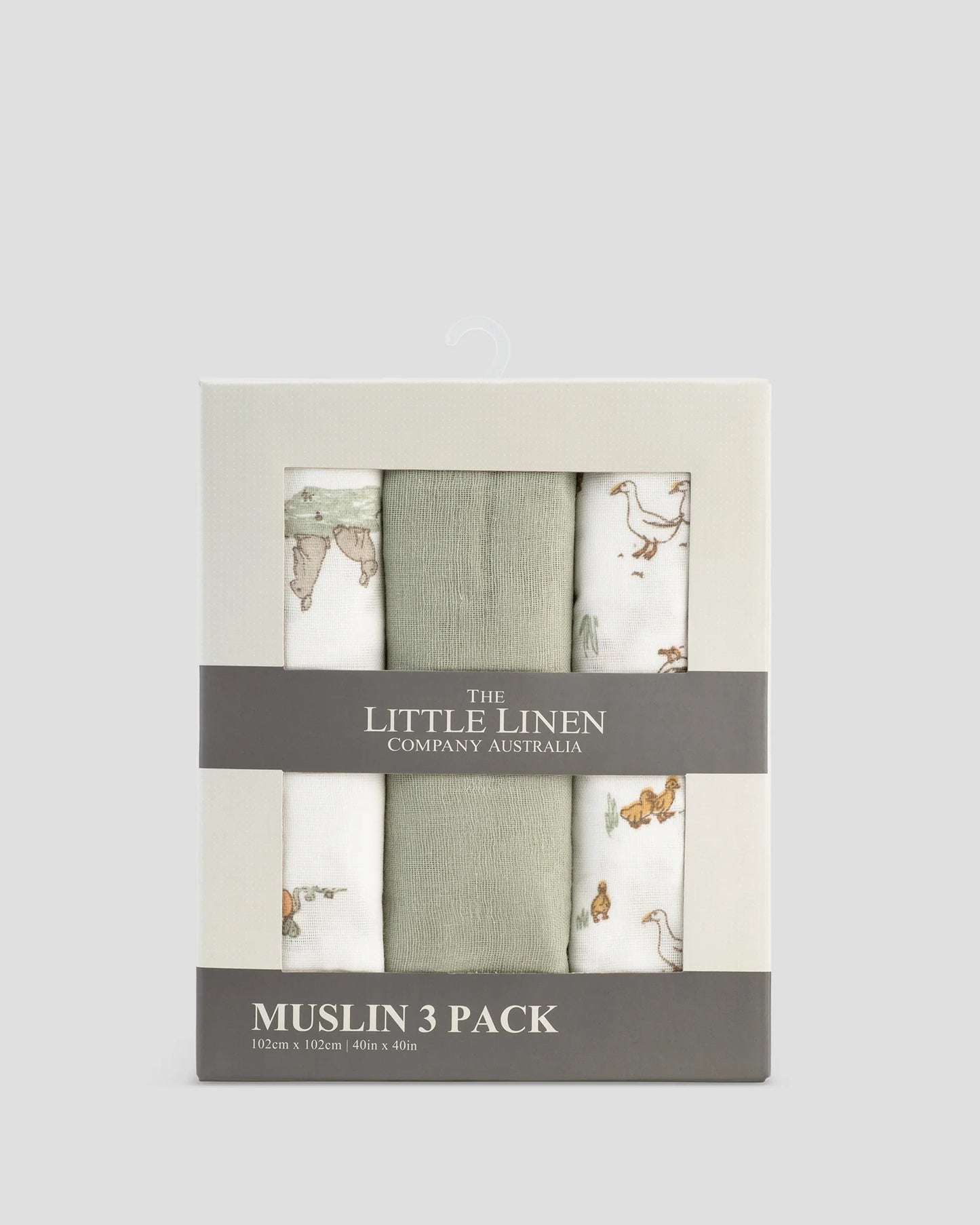 Muslin Wraps 3 Pack - Farmyard Lamb