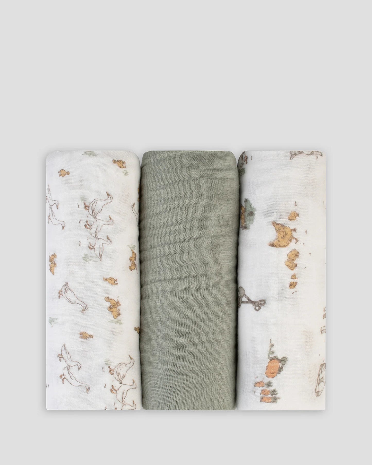 Muslin Wraps 3 Pack - Farmyard Lamb