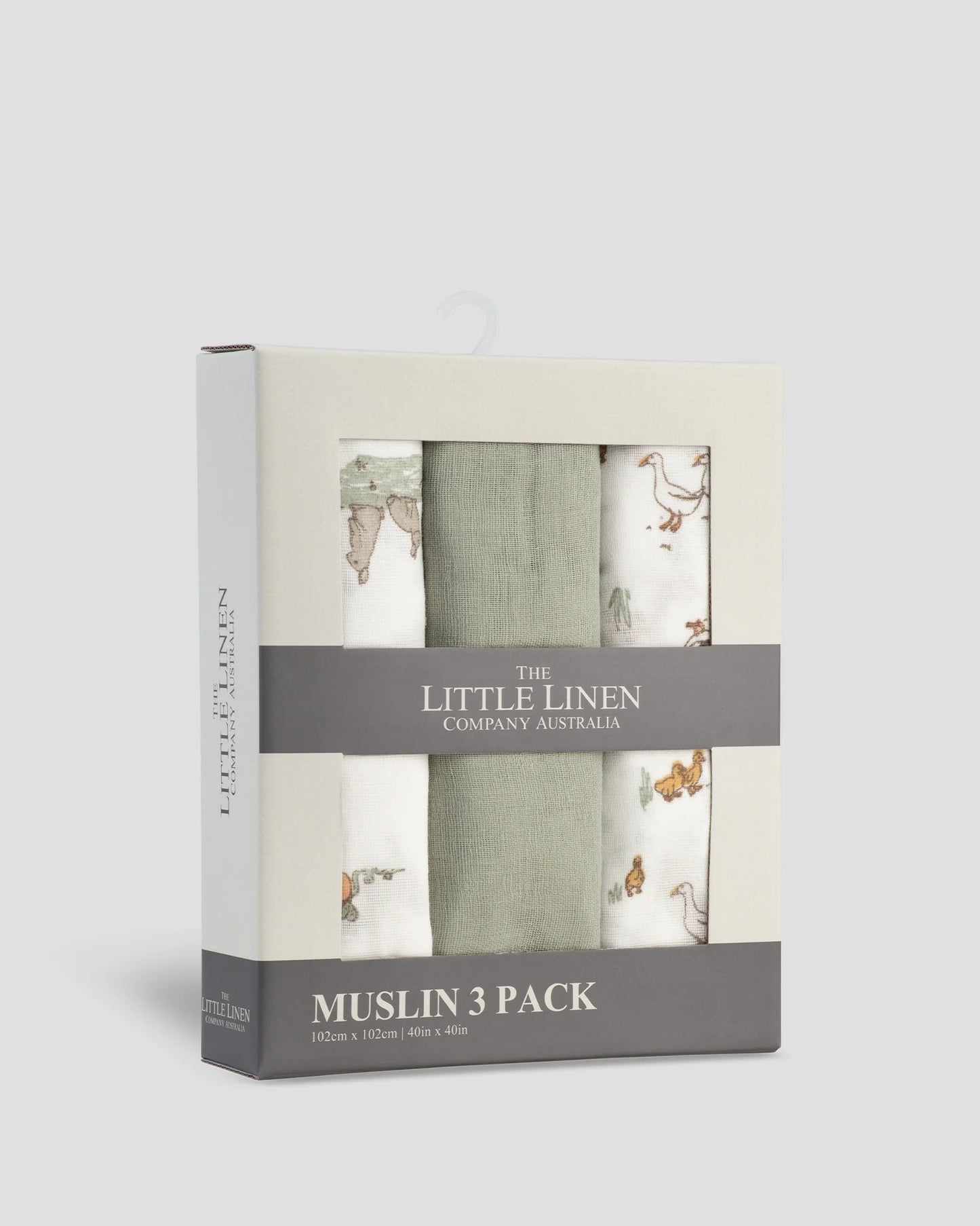 Muslin Wraps 3 Pack - Farmyard Lamb