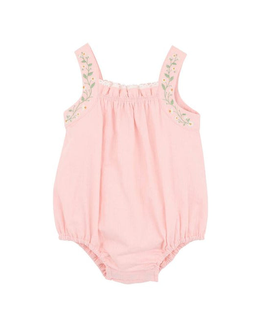 Tess Emb Strap Bodysuit - Pale Pink