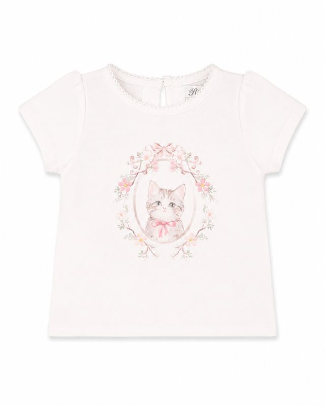 Willa Kitten Tee - Cloud