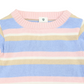 Stripe Knit Sweater - Pale Pink & Blue