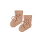 Quincy Mae Knit Booties - Rose 0-3M