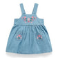 Embroidered Pinnie - Faded Denim