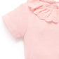 Pointelle Ruffle Bodysuit - Guava