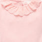 Pointelle Ruffle Bodysuit - Guava