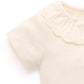 Pointelle Ruffle Bodysuit - Cloud