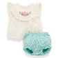 Embroidered 2Pc Set - Silhouette Print