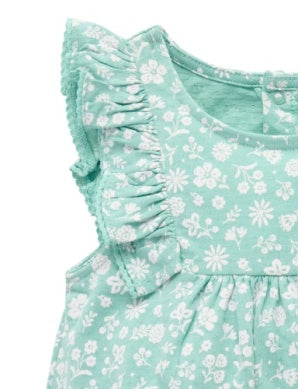 Ruffle Shortie Growsuit - Silhouette Print