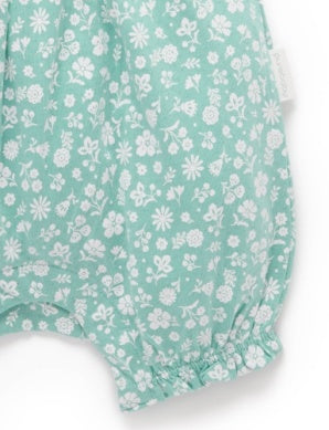 Ruffle Shortie Growsuit - Silhouette Print