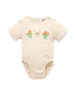 Appliqued Bodysuit - Wheat Neppy