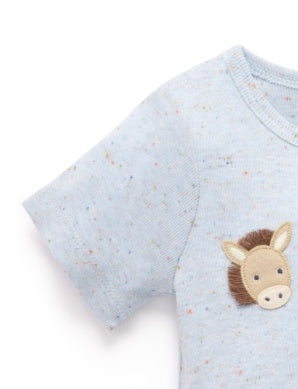Appliqued Bodysuit - Azul Neppy
