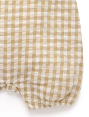 Gingham Romper - Burrito Gingham