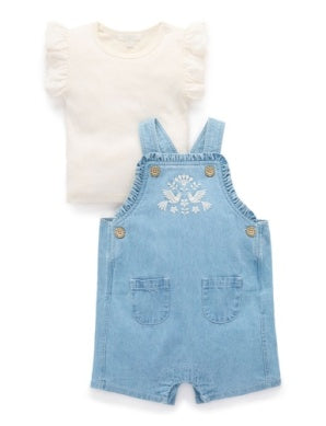 Denim Overall Set - Faded Denim