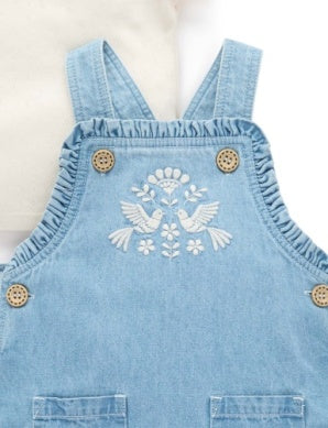 Denim Overall Set - Faded Denim