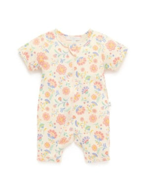 S/S Zip Growsuit - Desert Flowers