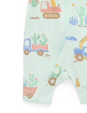 S/S Zip Growsuit - Desert Trucks
