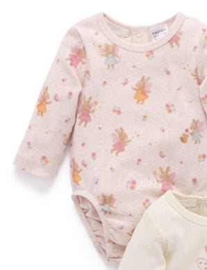 2 Pk Bodysuit - Little Fairies Print