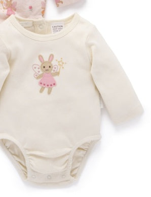 2 Pk Bodysuit - Little Fairies Print