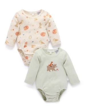 2 Pk Bodysuit - Woodland Print