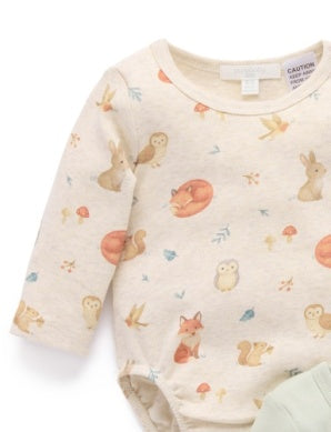 2 Pk Bodysuit - Woodland Print