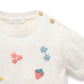 Embroidered Flower Jumper - Cloud