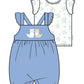 Embroidered Overall Set - Bluebell