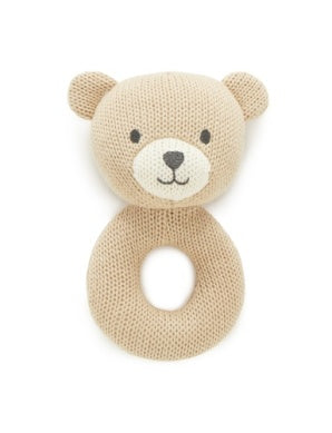 Knitted Rattle - Bear