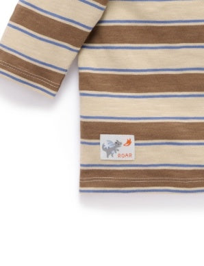 Stripey L/Slv Tee - Oatmeal Stripe