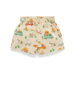 Pull On Printed Shorts - Taco Truck