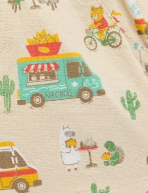 Pull On Printed Shorts - Taco Truck