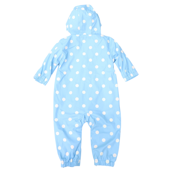 Polkadot Colour Change Rain Suit - Blue