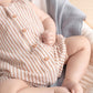 Brady Woven Romper - Caramel Stripe