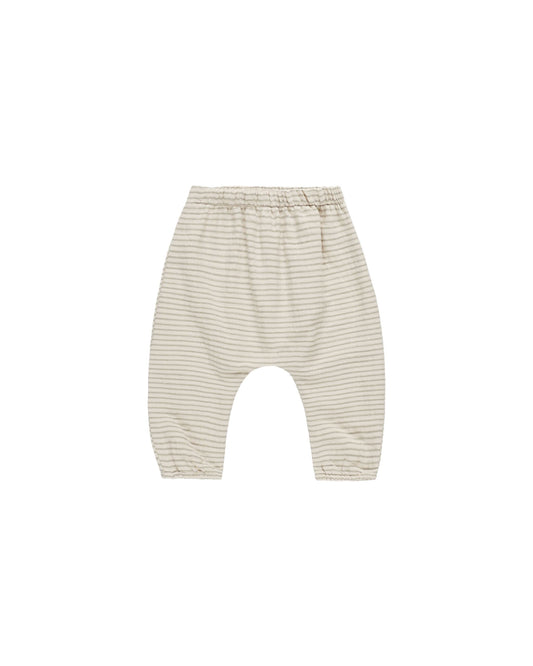 Quincy Mae Woven Pant - Basil Stripe
