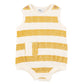 Sway Stripe Wide Rib Bodysuit - Mustard Stripe