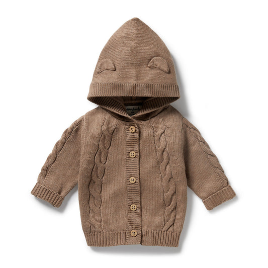Knitted Cable Jacket - Coco Speckle