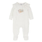 Emmy Velour Zip Onesie - Snow
