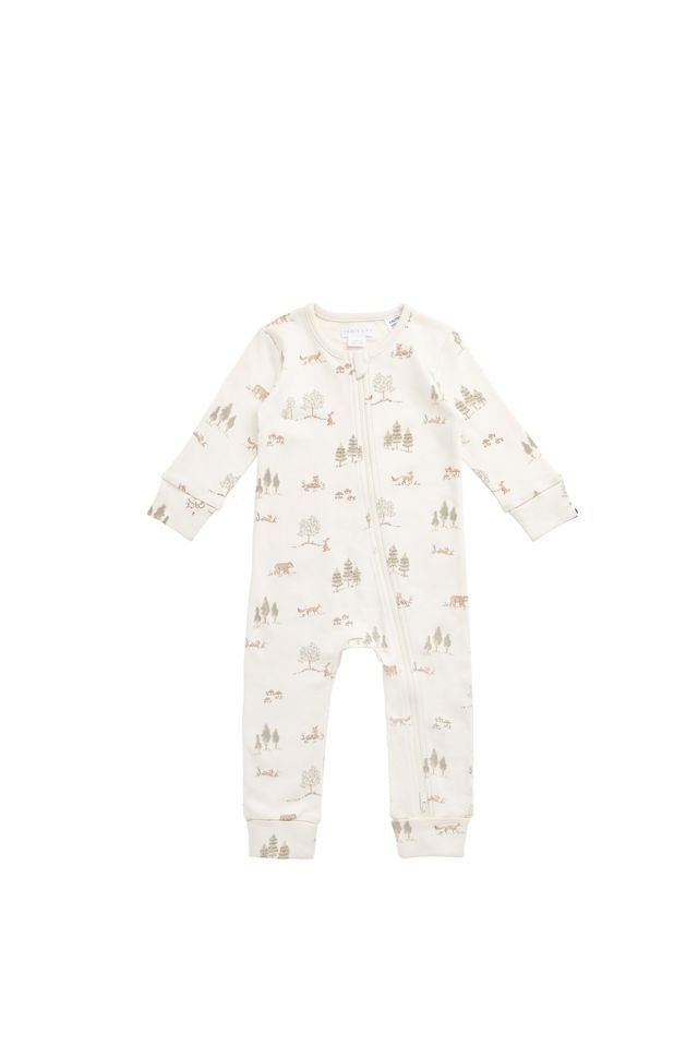 Reese Zip Onepiece - Pine Forest Friends