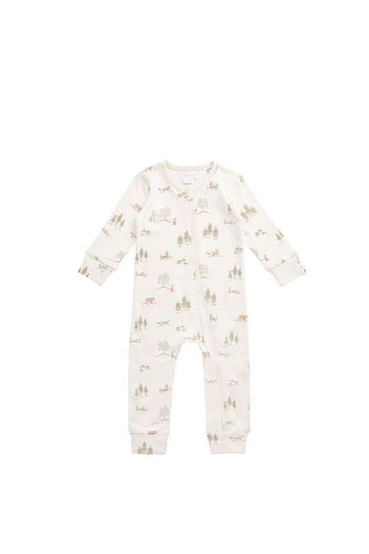 Reese Zip Onepiece - Pine Forest Friends