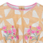 Embroidered L/S Romper - Batik Print