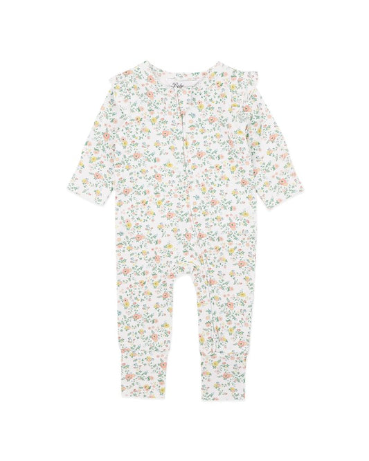 Pia L/S Zipsuit - Ditsy Print