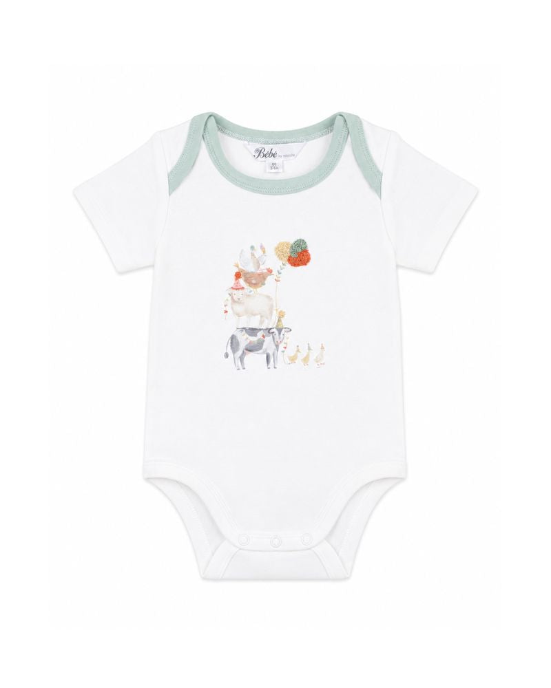 Scout Animal Stack Bodysuit - Cloud