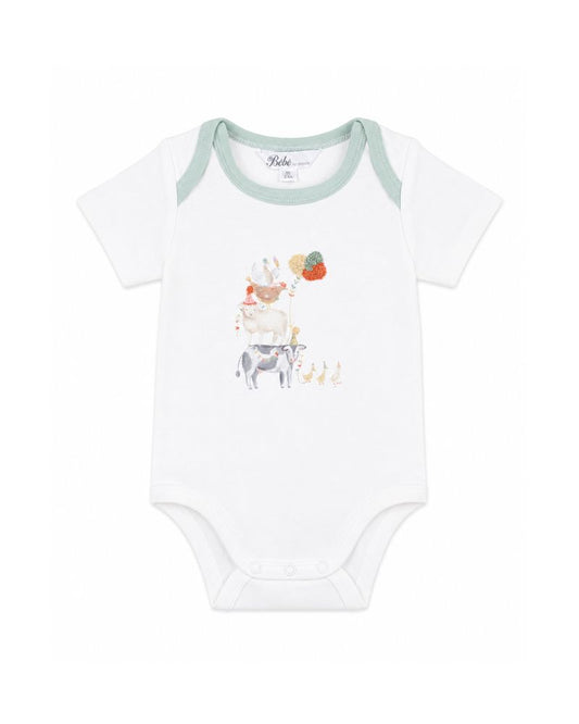 Scout Animal Stack Bodysuit - Cloud