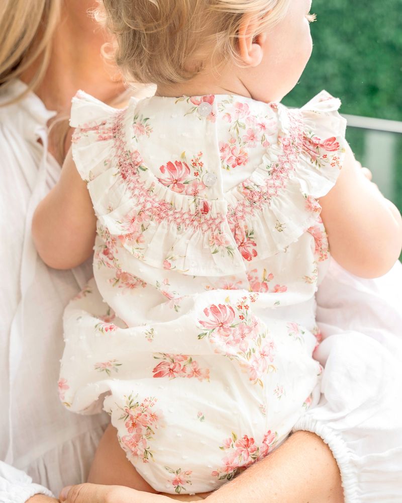 Chelsea Frill Yoke Romper - Chelsea Print