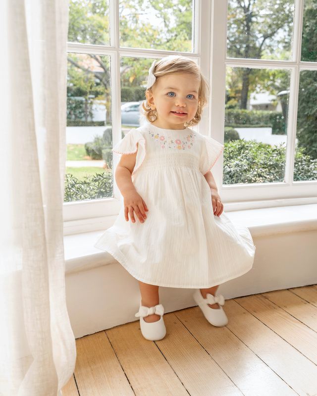 Willa Embroidery Dress - Cream