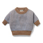 Knitted Rib Jumper - Coco Blue Speckle