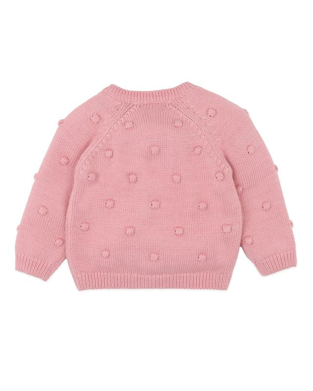 Bobble  Knitted Cardigan - Blossom