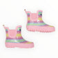 Glitter Rainbow Short Gumboot - Pink
