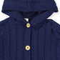 Cable Knit Jacket - Navy