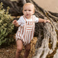 Max 2Pce Bodysuit Set - Caramel Stripe